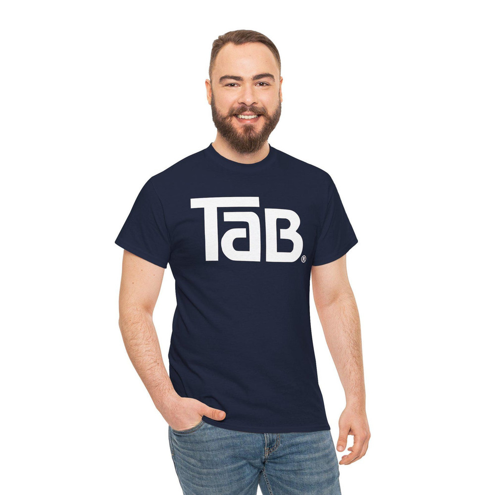 Tab Cola Soda Drink T Shirt Navy